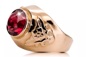 Ring Vintage Rubinrot Originales Vintage-Roségold aus 14 Karat vrc078r
